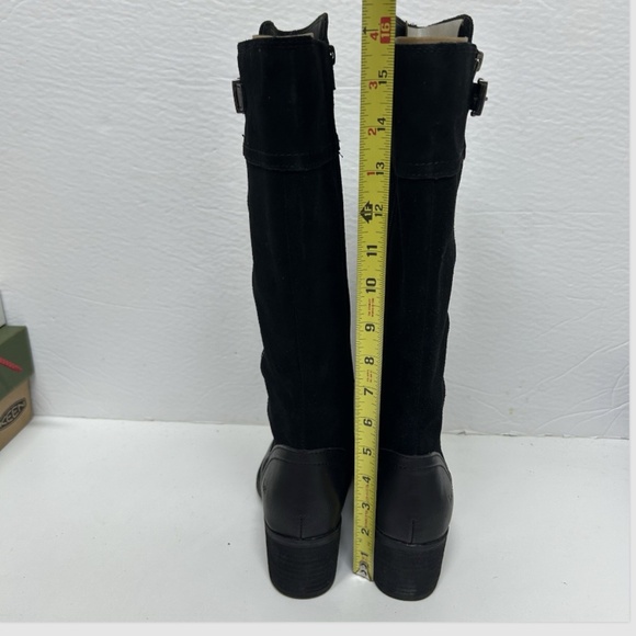 B.o.c Born Austell Suede Faux Leather Knee-High Riding Boots 7M Black Western Eq - Picture 4 of 9